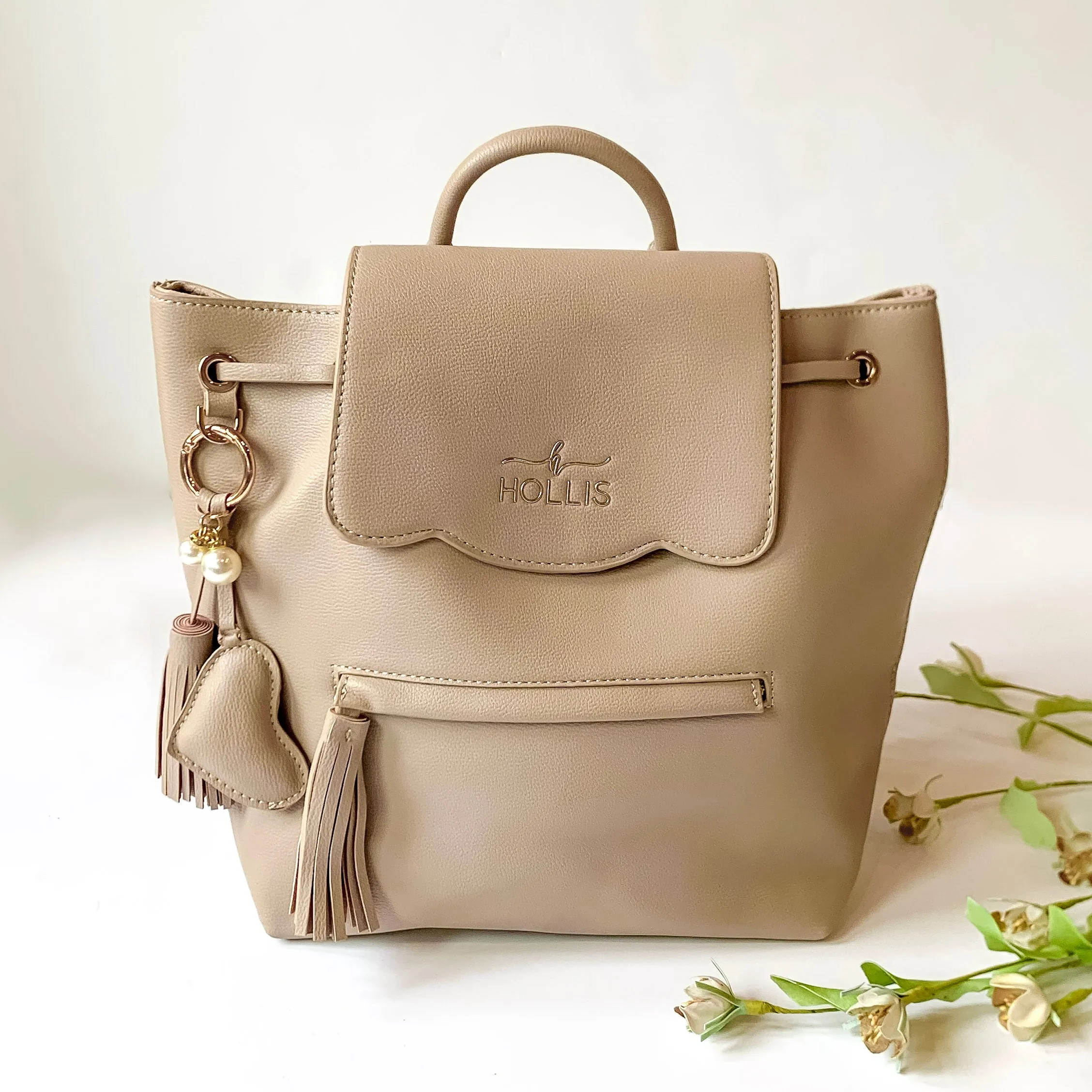 Hollis | Mini Backpack in Nude