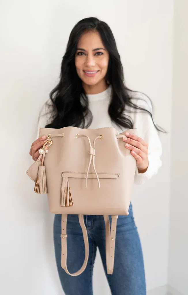 Hollis | Mini Backpack in Nude