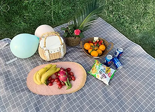 Homestic Picnic Mat | Foldable Blanket for Picnic | Water Resistant Handy Mat | Portable Mat for Outdoor | Bag Design Picnic Mat | JY2236 | Brown