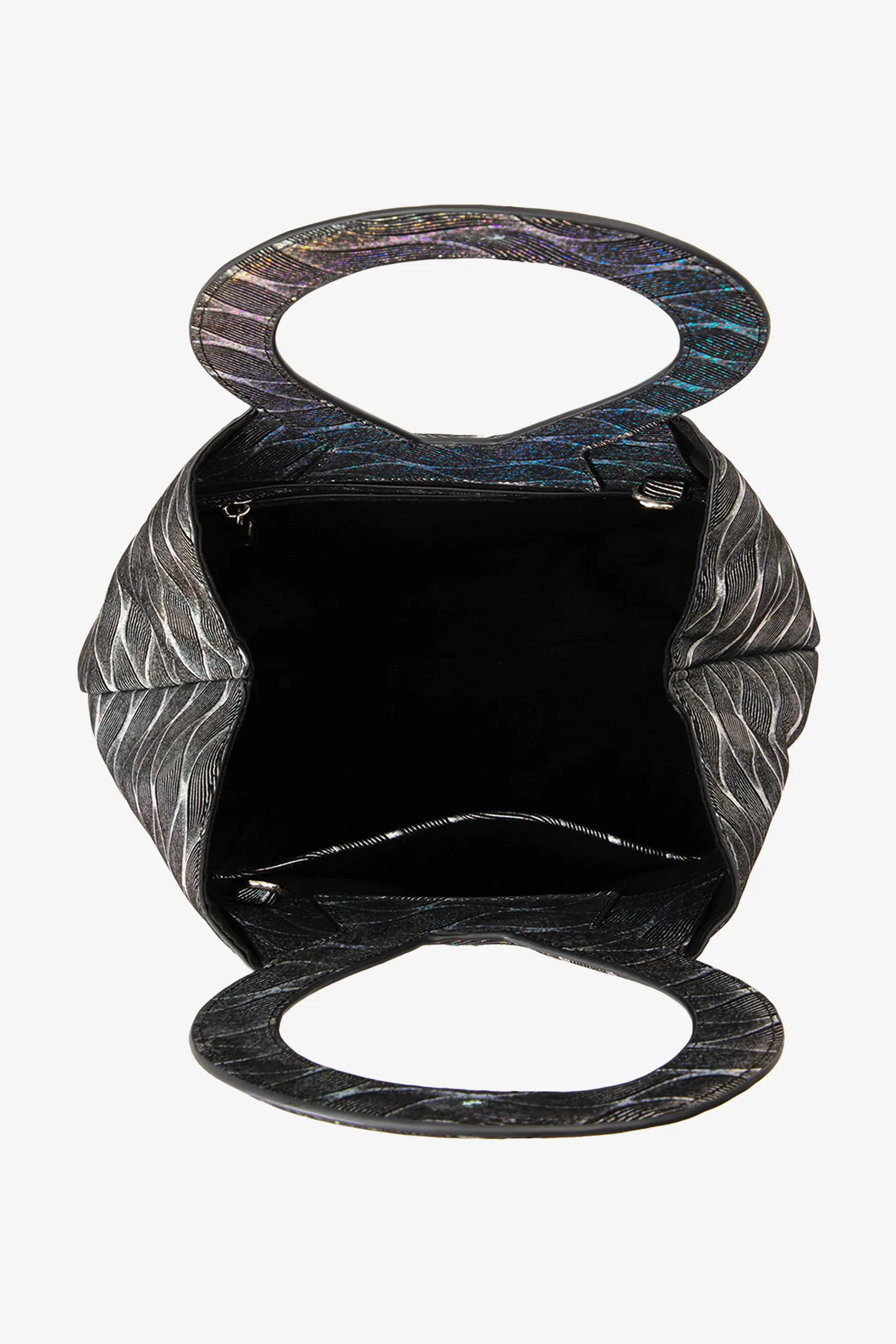 Iridescent Silver Wave Brooke