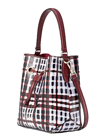 Kate Spade New York Eva City Plaid Small Bucket Crossbody