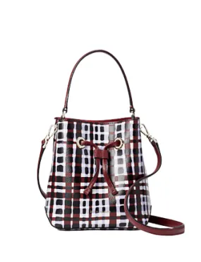 Kate Spade New York Eva City Plaid Small Bucket Crossbody