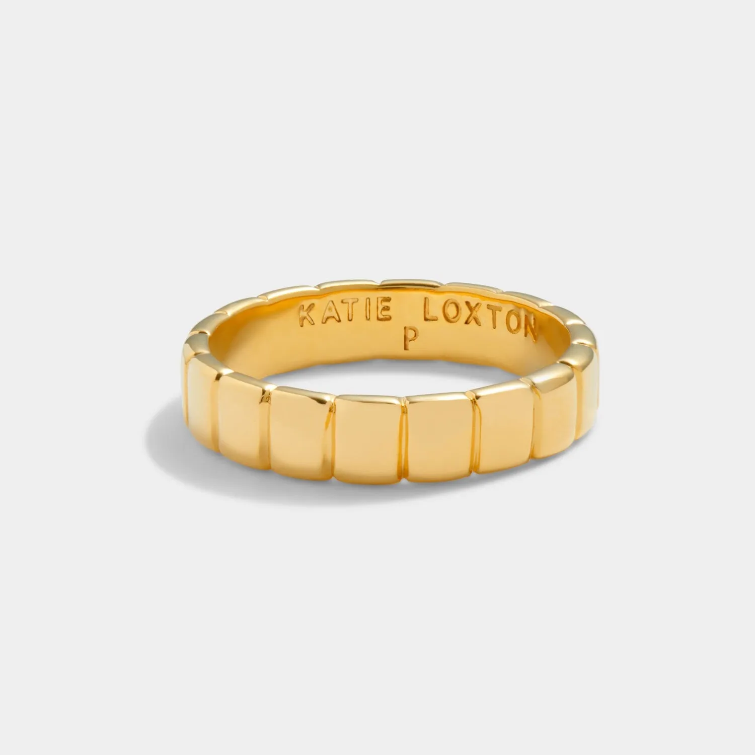 Katie Loxton Amulet Waterproof Gold Skinny Ring Large (P)