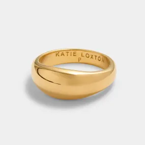 Katie Loxton Aura Waterproof Gold Dome Ring Gold Large (P)