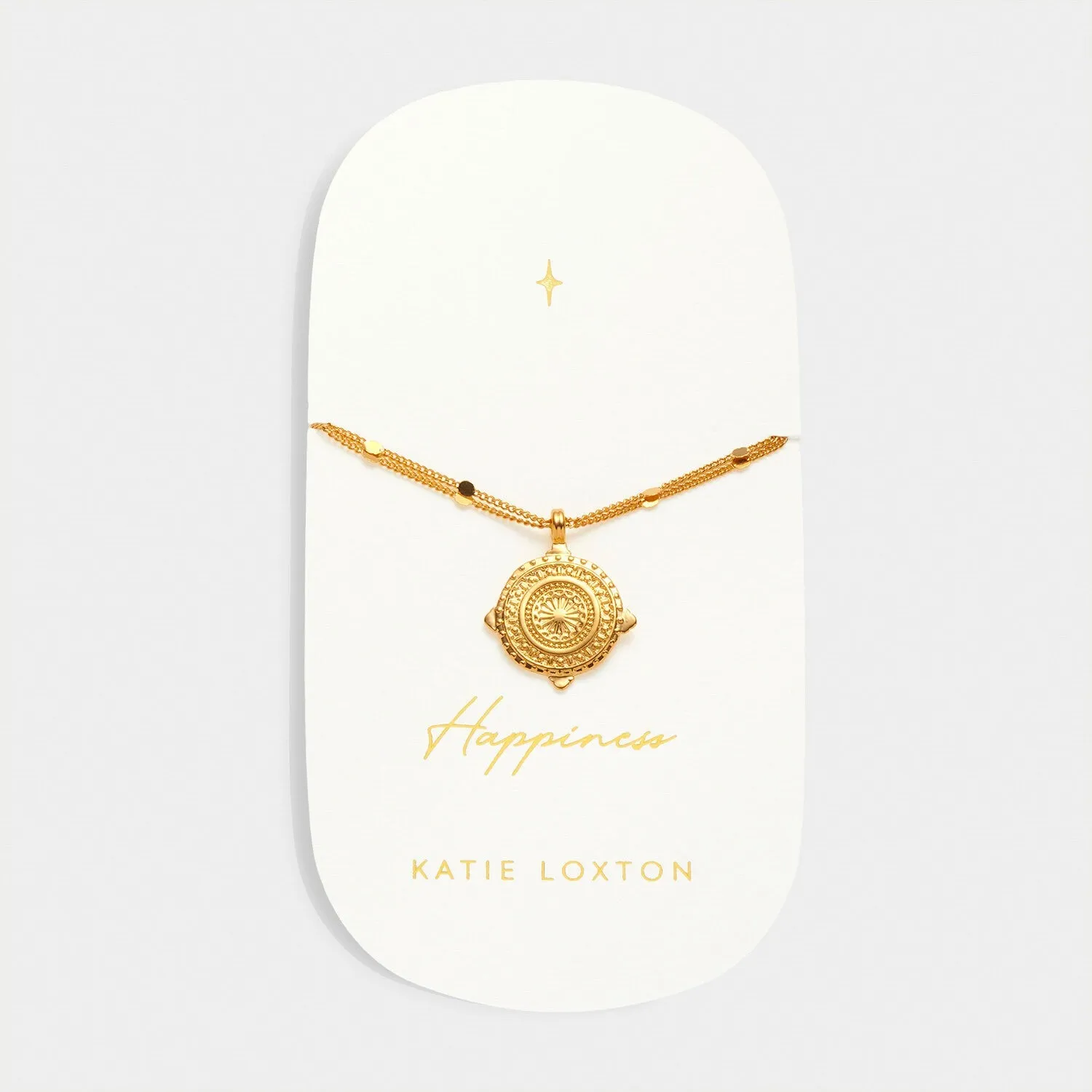 Katie Loxton 'Happiness' Waterproof Gold Antique Coin Bracelet