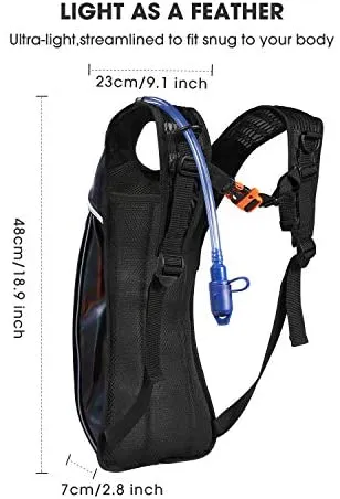 KUYOU Fashional Hydration Backpack with 2L Hydration Bladder