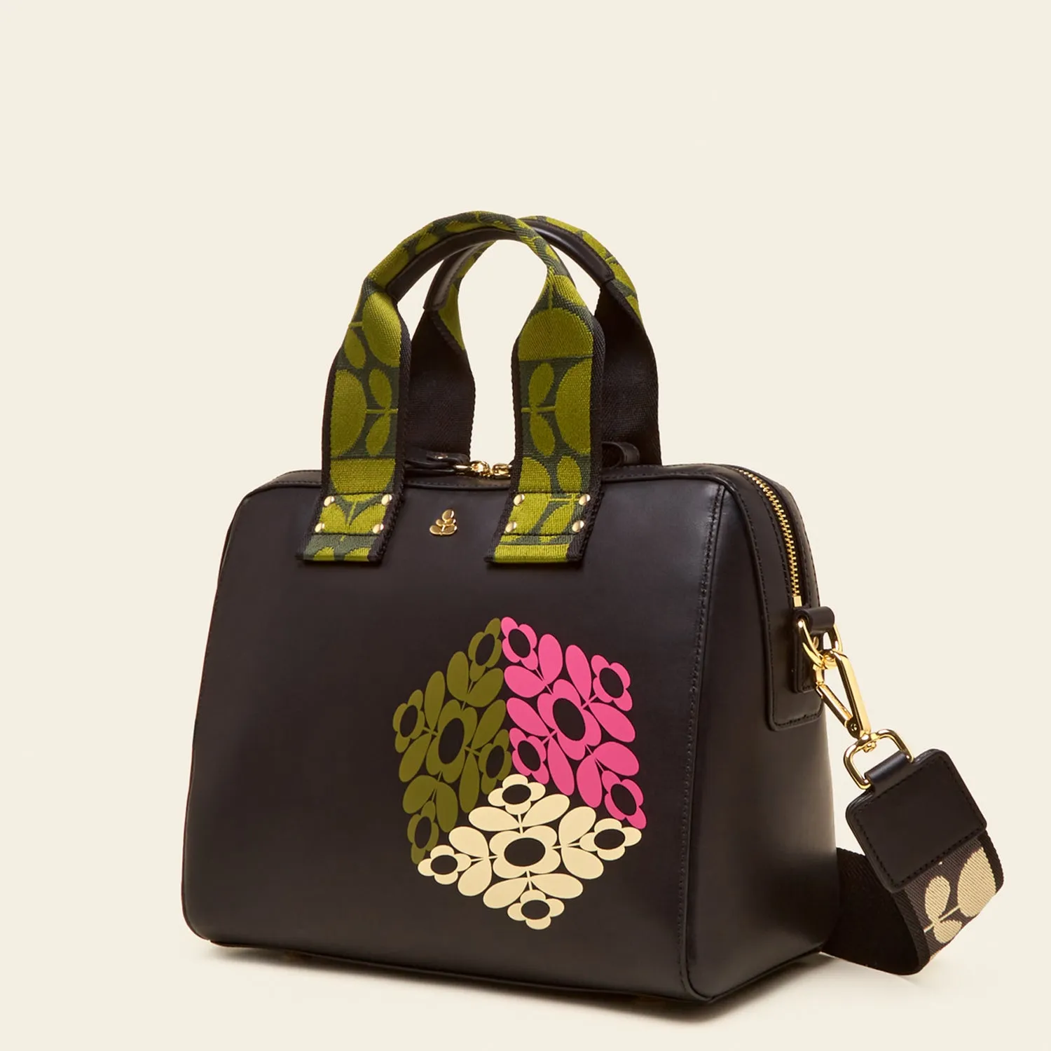 Large Iris Handbag - Cube Black