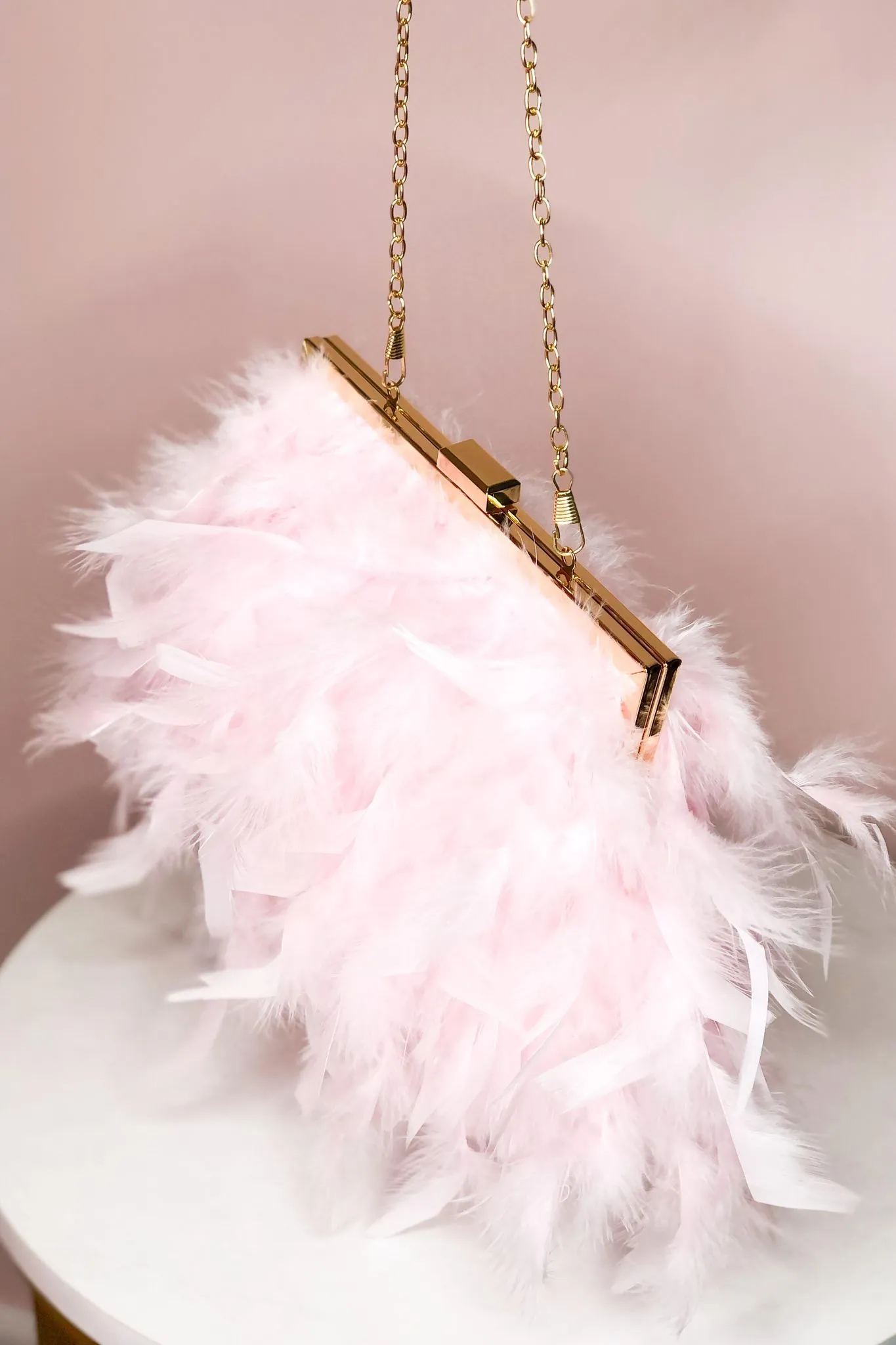 Lovey Feathered Chain Strap Hand Bag *FINAL SALE*