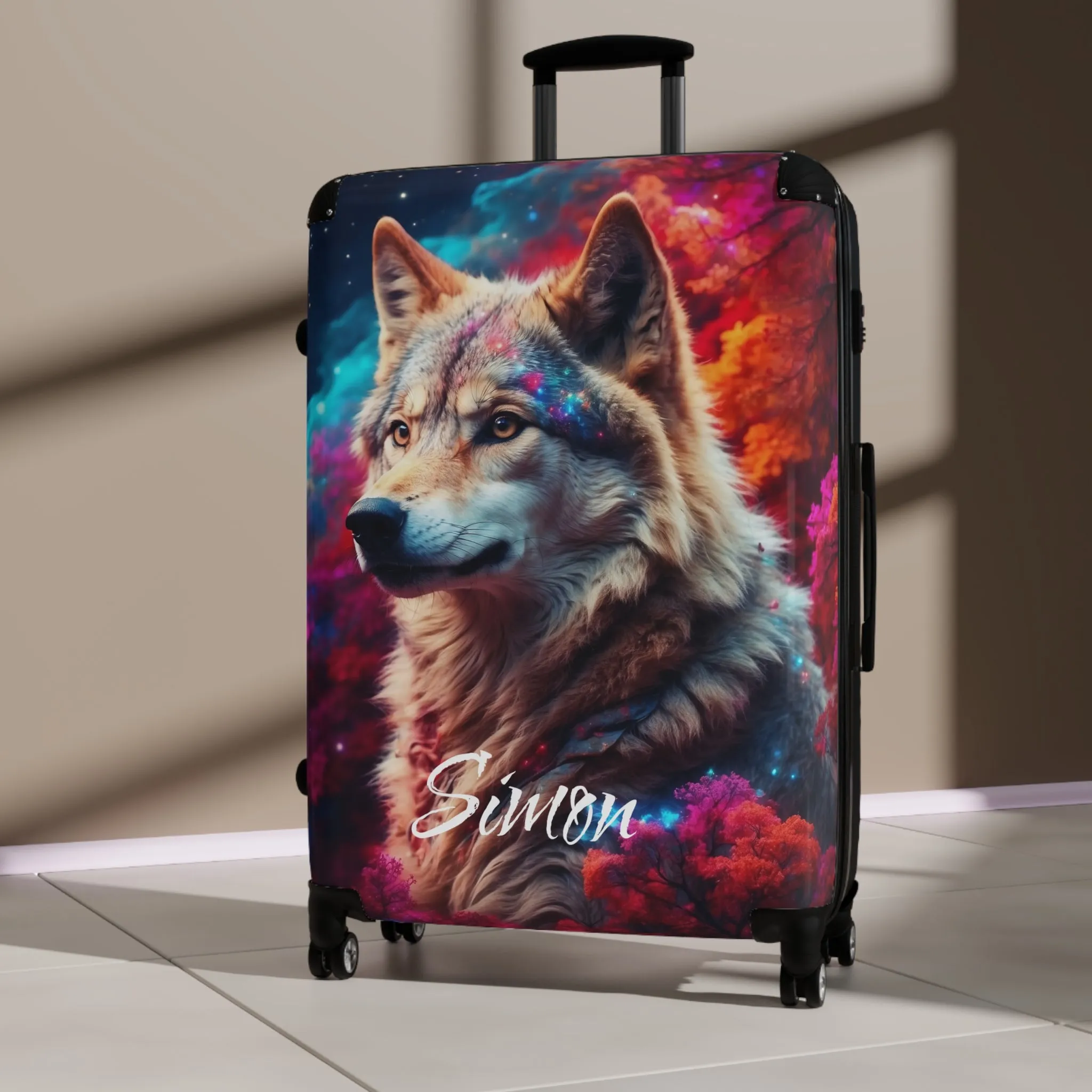 Majestic Wolf Galaxy Design