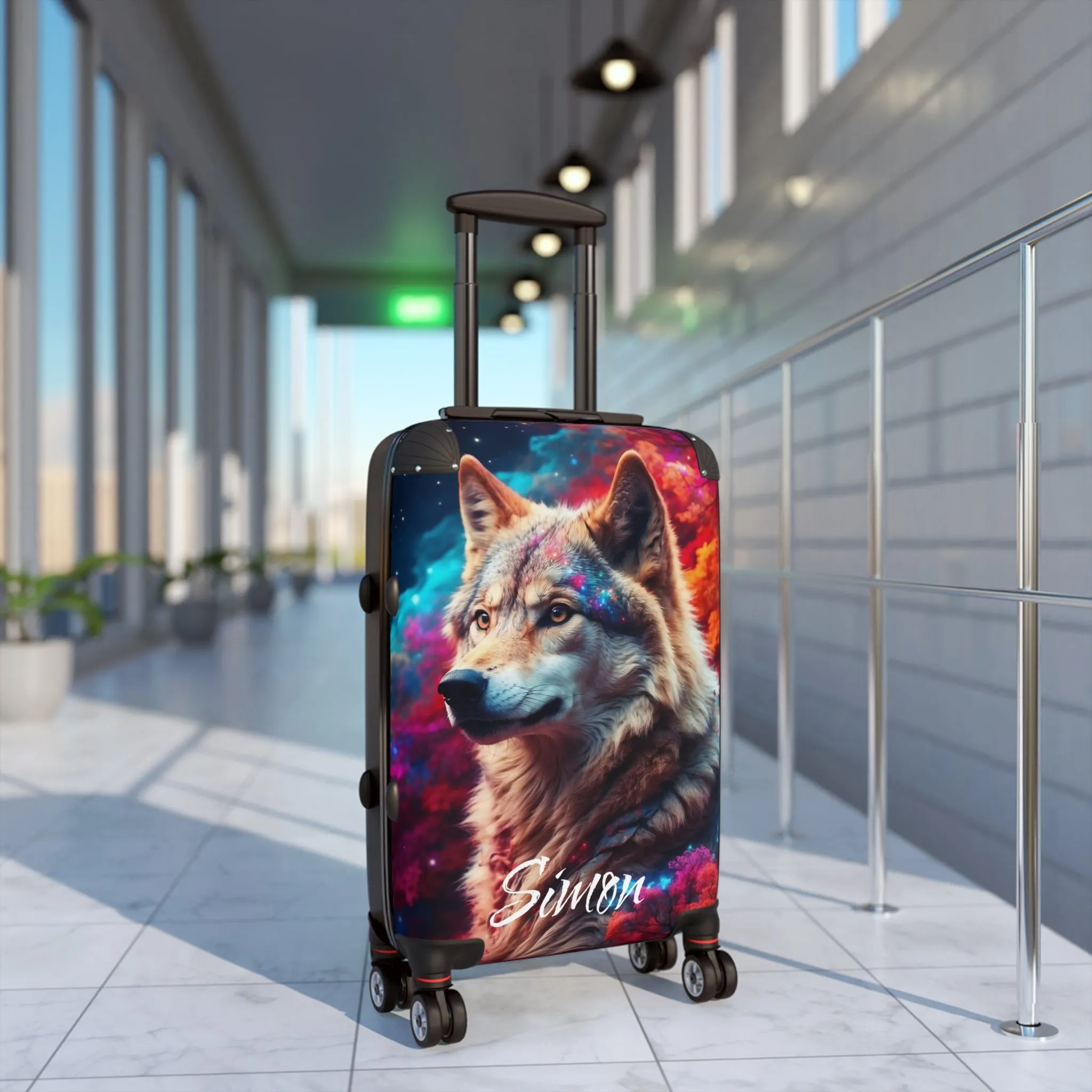 Majestic Wolf Galaxy Design