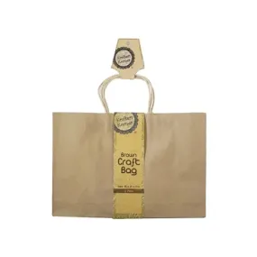 Medium Craft Brown Shopping Bag - 35cm x 24cm x 7cm