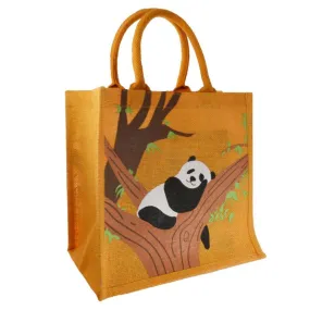 Medium Jute Shopping Bag by Shared Earth - Giant Panda