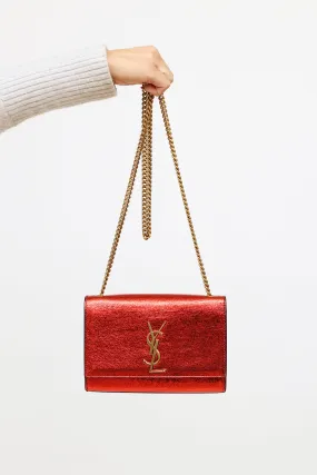 Metallic Red Kate Chain Bag