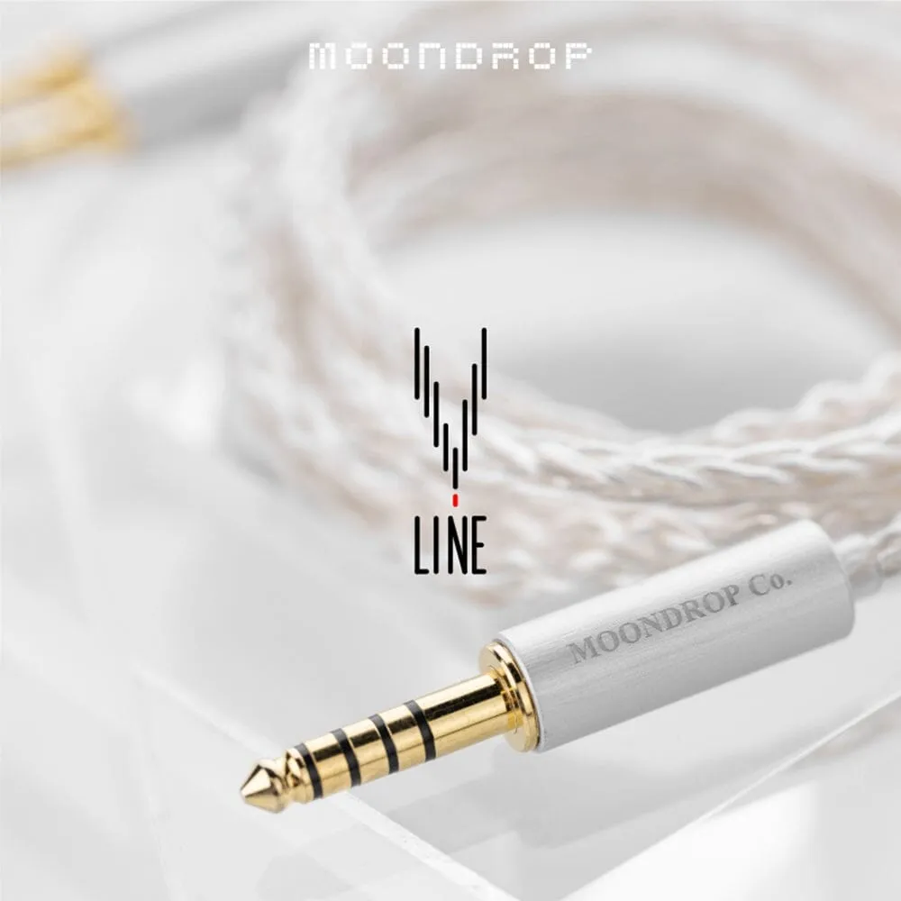 Moondrop Line V 6N Single Crystal Copper Silver-Plated Headphone Cable