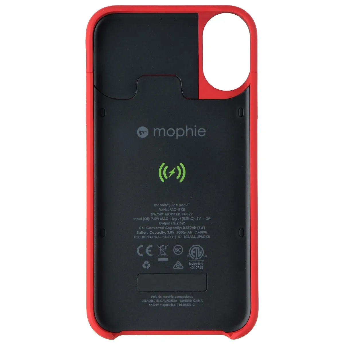 mophie Juice Pack Access 2000 mAh Protective Battery Case for iPhone XR - Red