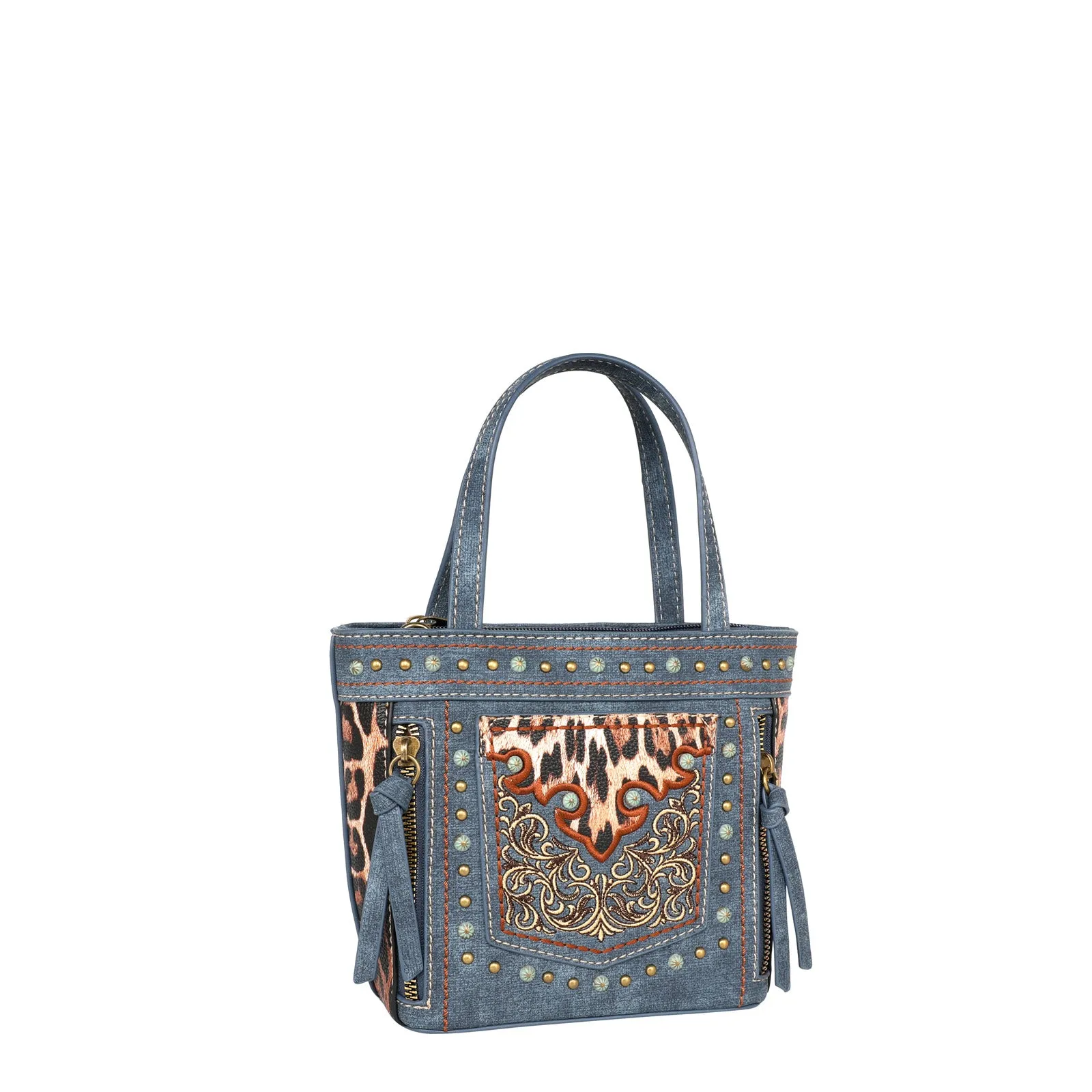 MW1213-923 Montana West Embroidered Collection Small Tote/Crossbody