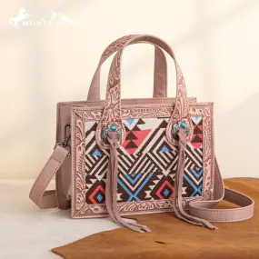 MW1292-8121  Montana West Aztec Tapestry Mini Tote/Crossbody