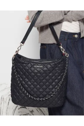 MZ Wallace Crosby Hobo Bag 1448C1590  | Black Rec