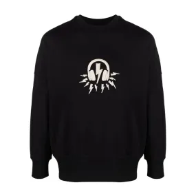 Neil Barrett Black DJ Bolt Baggy Sweatshirt