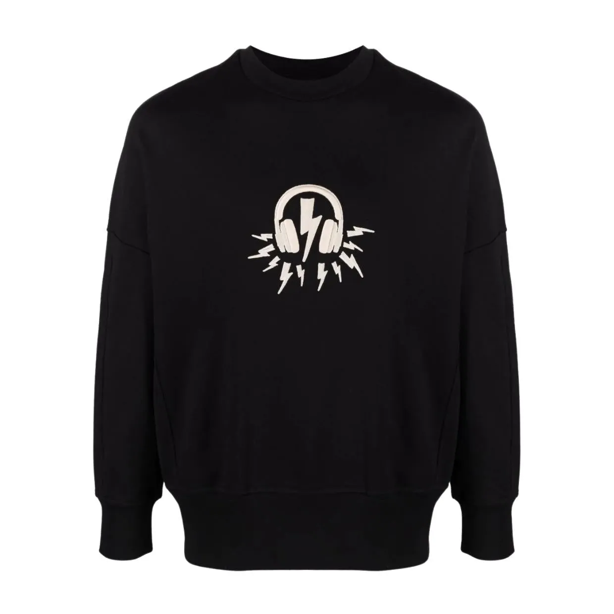 Neil Barrett Black DJ Bolt Baggy Sweatshirt