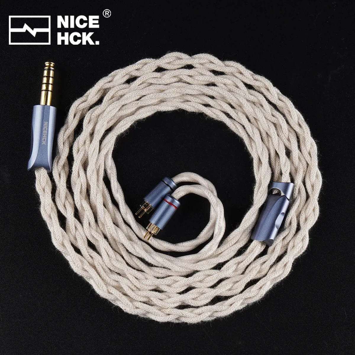 NiceHCK WabiZone 7N OCC 5N Single Crystal Silver HiFi IEM Cable