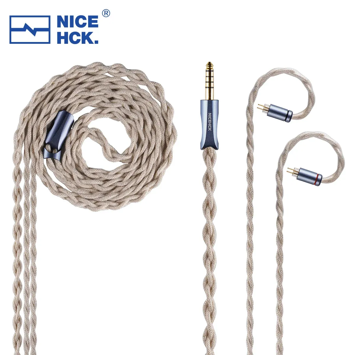 NiceHCK WabiZone 7N OCC 5N Single Crystal Silver HiFi IEM Cable