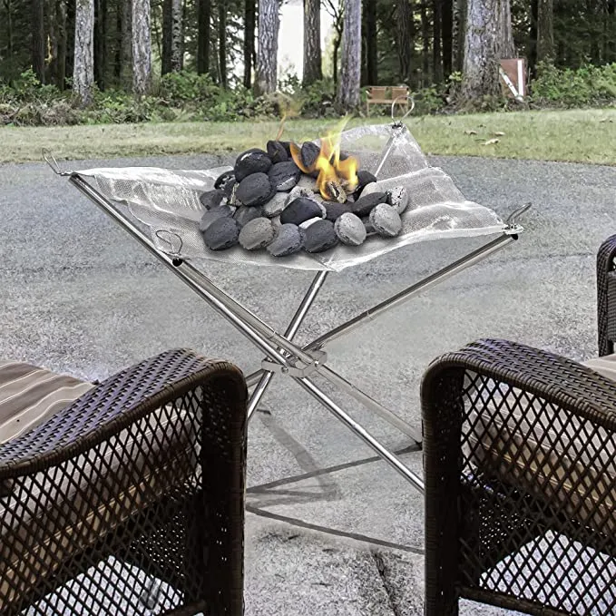 Outdoor Portable Stainless Steel Mesh Fire Pits Burner