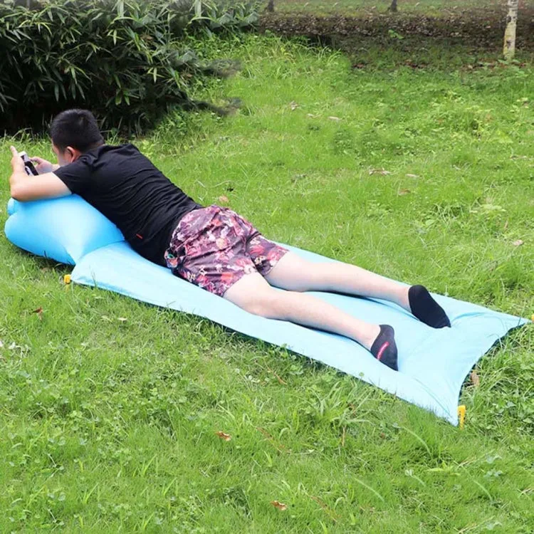 Outdoor Waterproof Air Pillow Picnic Mat Carrying Ground Sand Beach Grass Mat, Style:Single(Random Color)