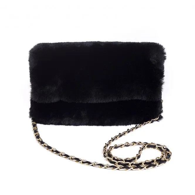 Park Lane Faux Fur Bag Black