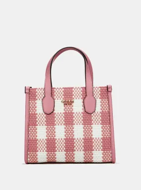 Pink White Silvana Mini Tote Bag