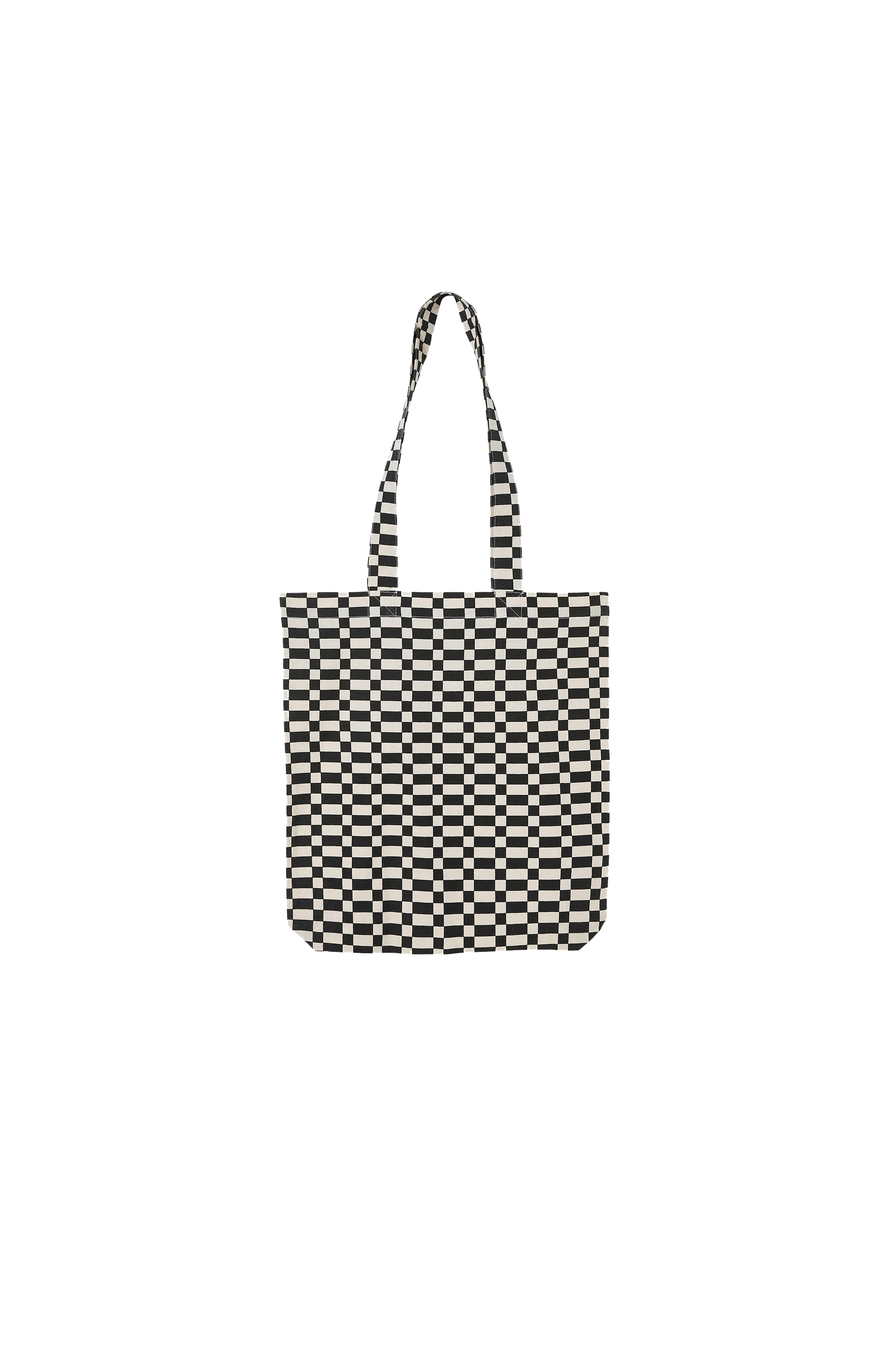 PORTER Ash Black/Off White Checkers - Medium Tote bag