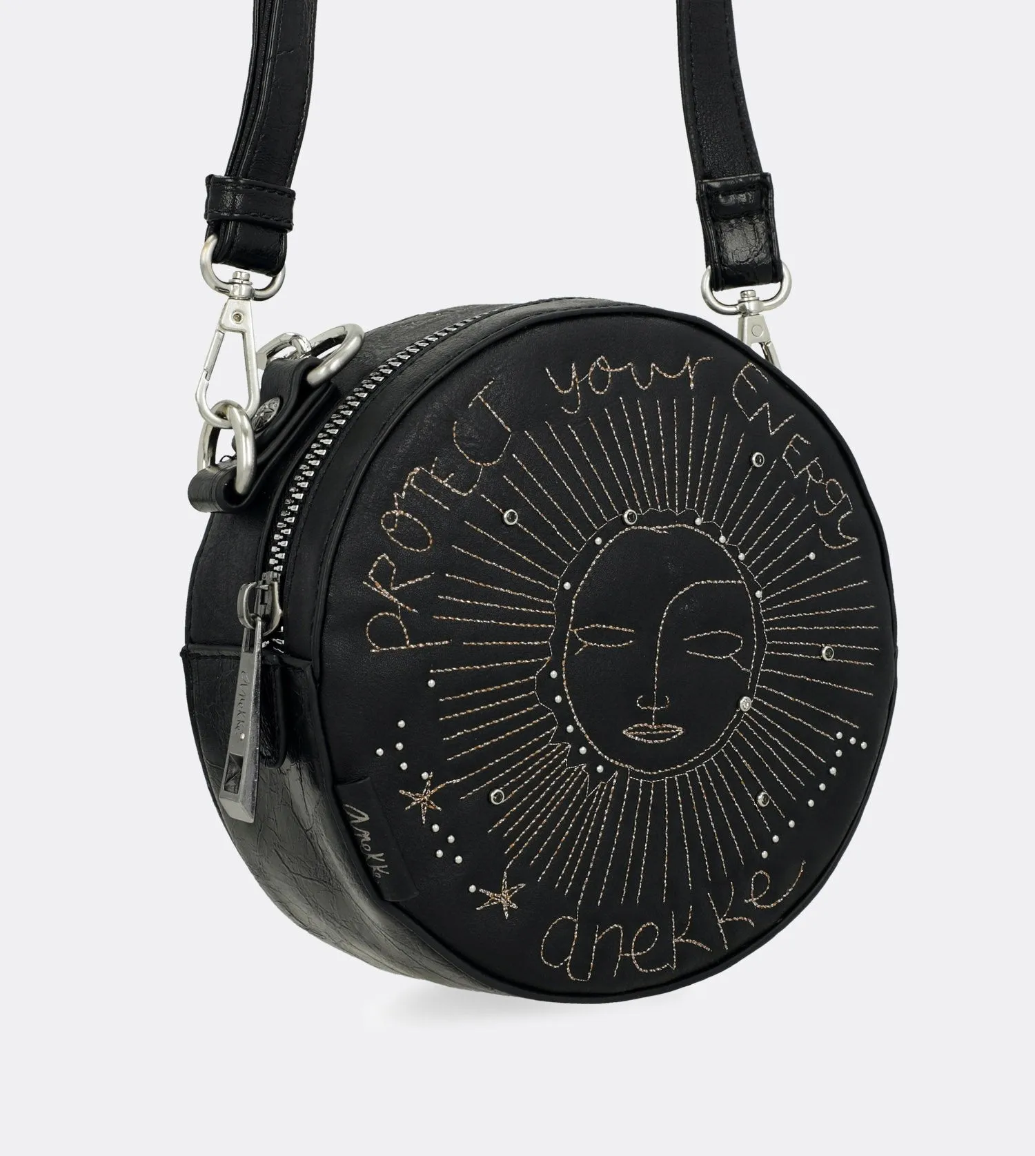 Pretty spirit round bag with a chain strap