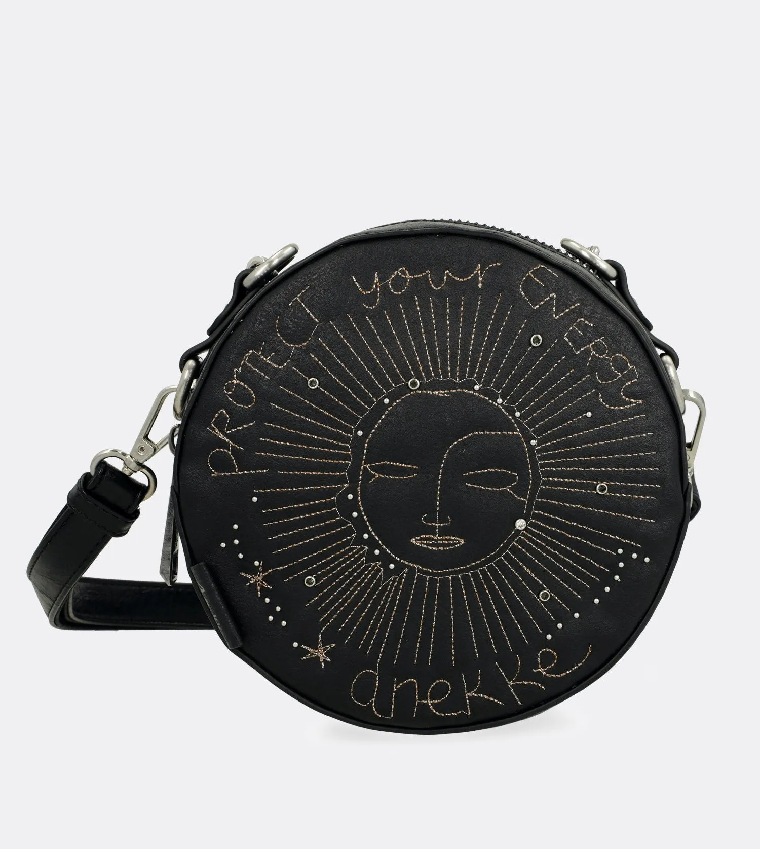 Pretty spirit round bag with a chain strap