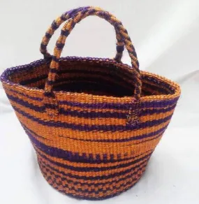 Purple and orange sisal made traditional shipping bag with free shipping world wide