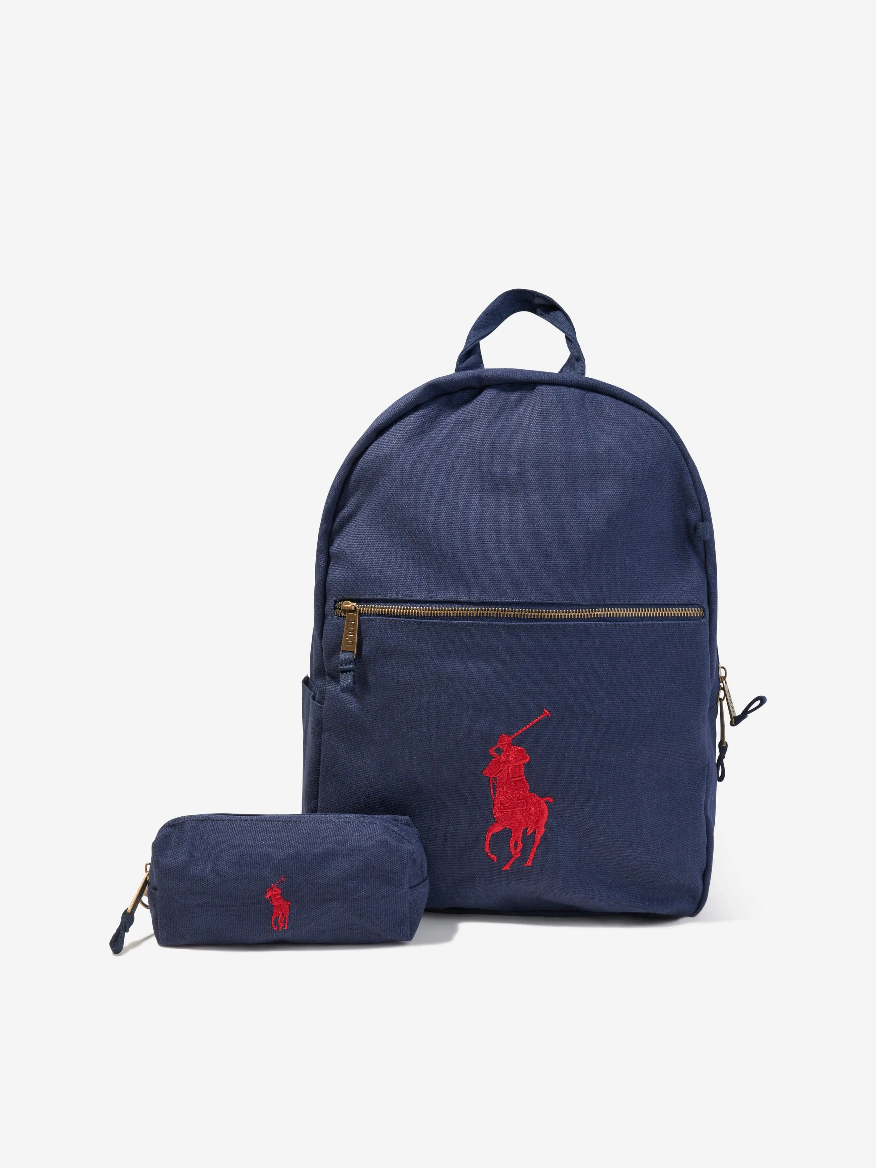 Ralph Lauren Kids Canvas School Backpack in Navy