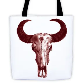 Ram Skull Tinted Tote Bag by Robert Bowen