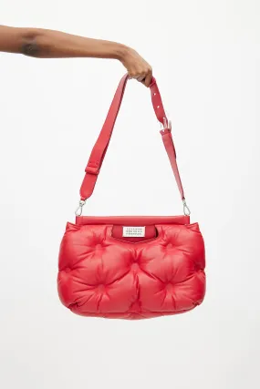 Red Leather Glam Slam Crossbody Bag