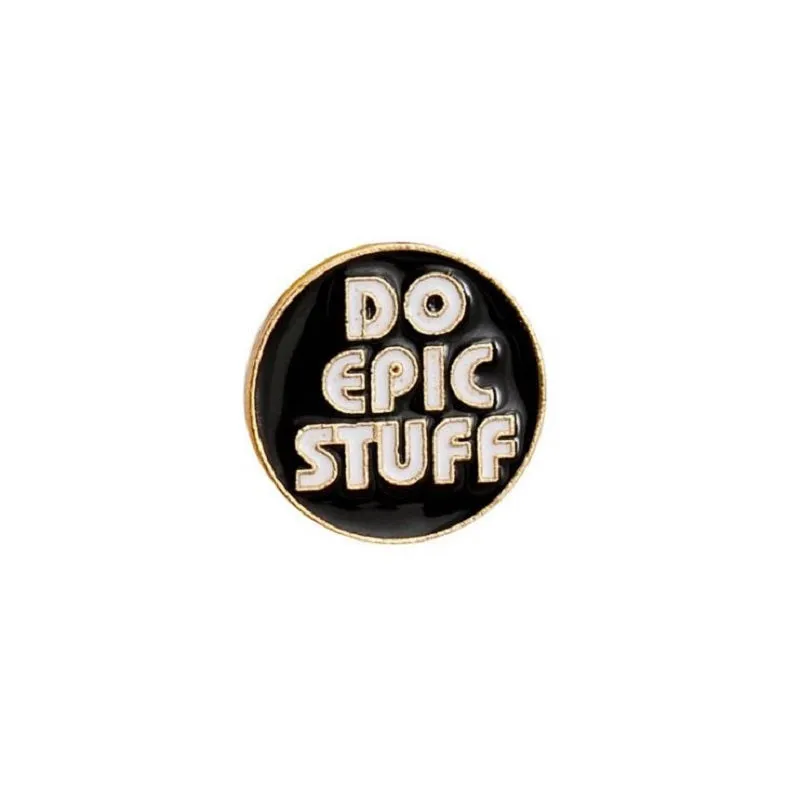 Round Shaped Quoted Enamel Pin