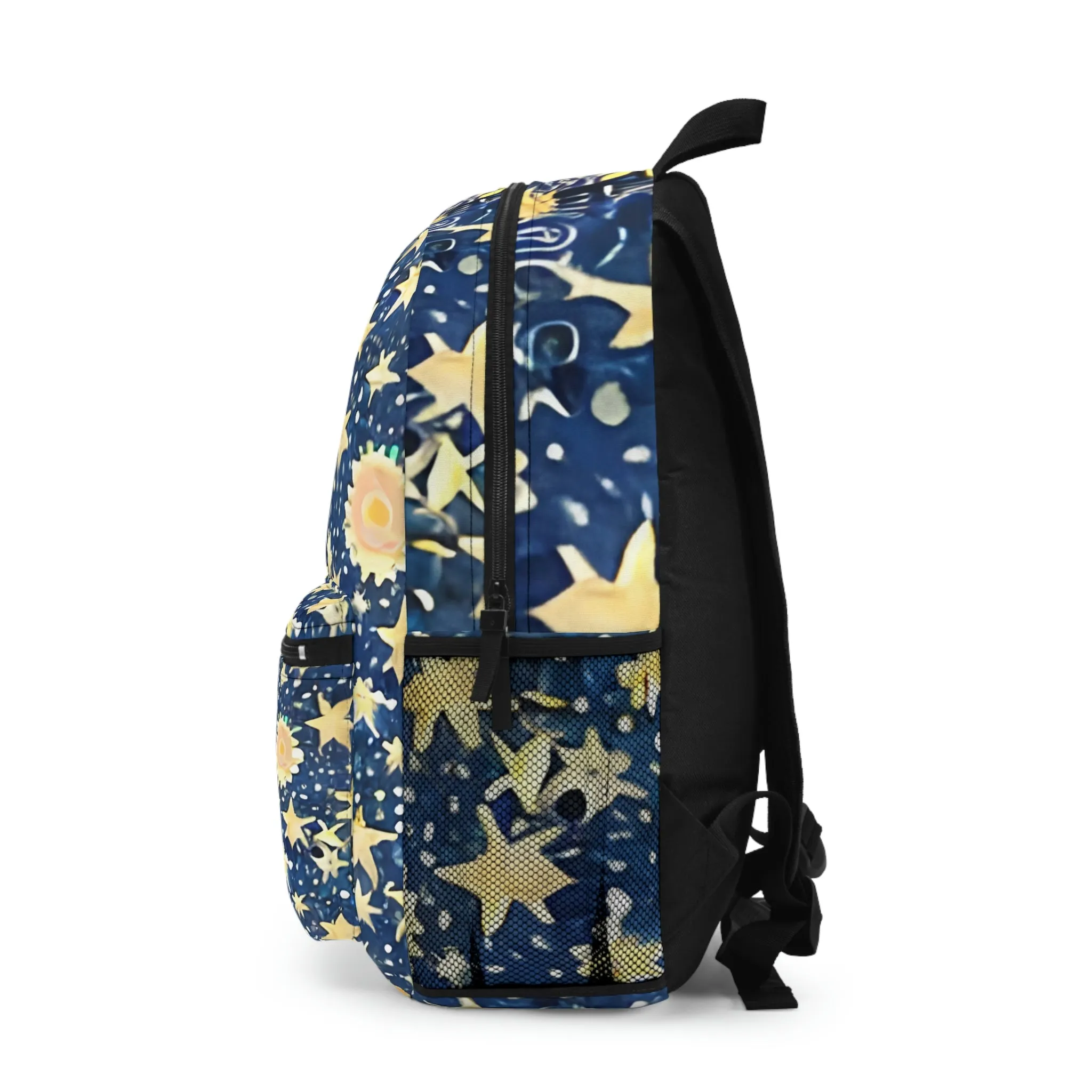 Shine Bright with Our Starry Blue and Gold Backpack