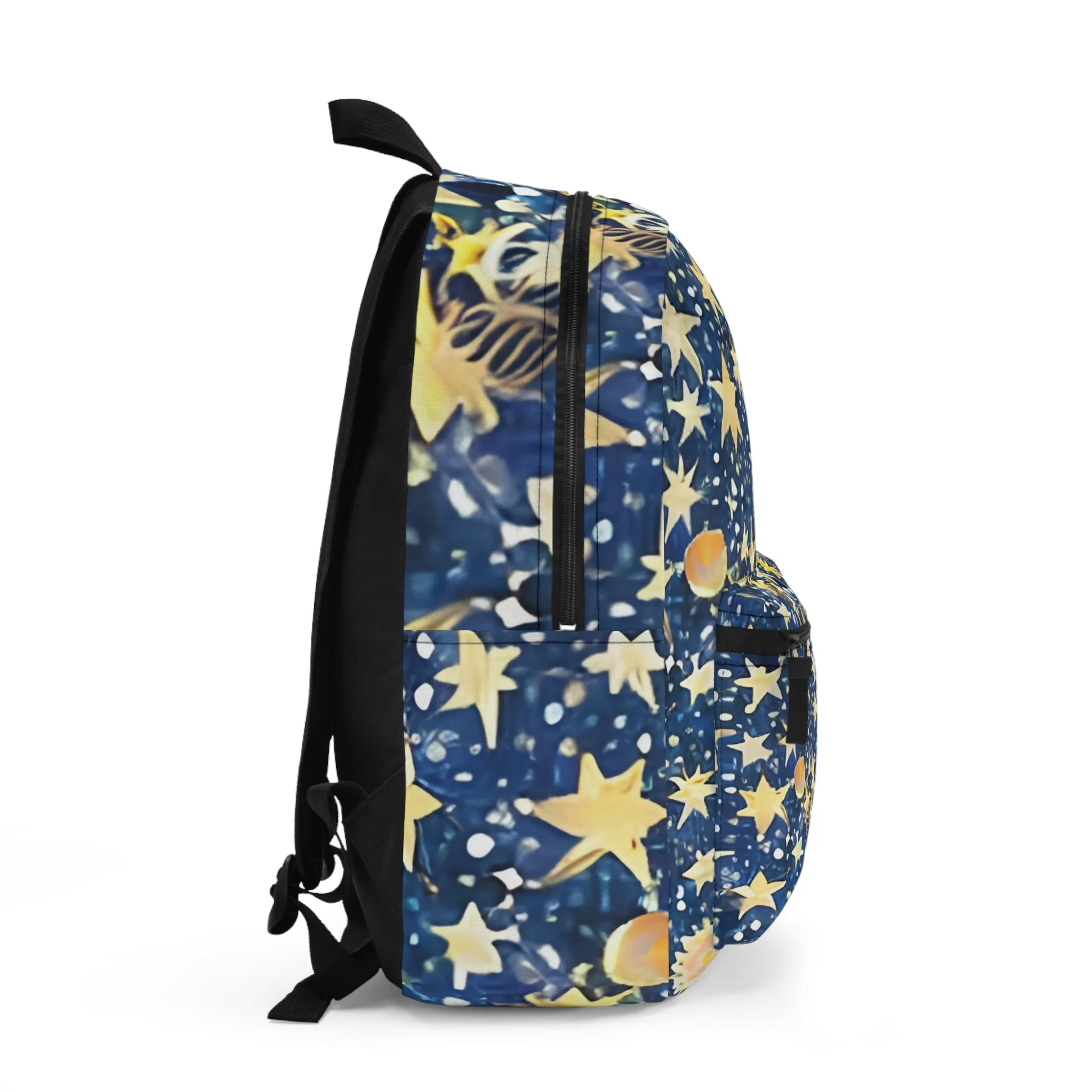 Shine Bright with Our Starry Blue and Gold Backpack