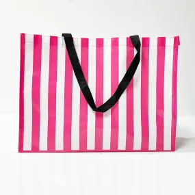 Shopping Bag Pink Stripe