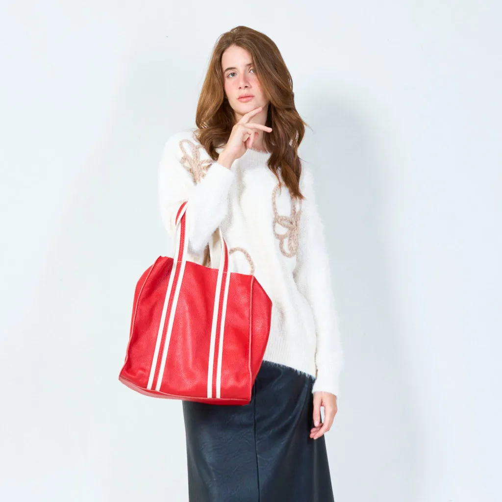 Stylish tote bag with dual handles wholesale