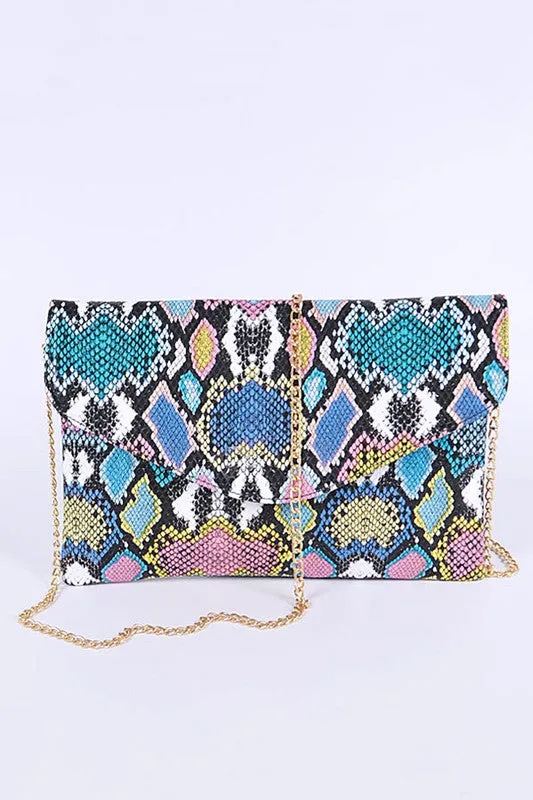 TEEK - Multi Color Python Printed Convertible Envelope