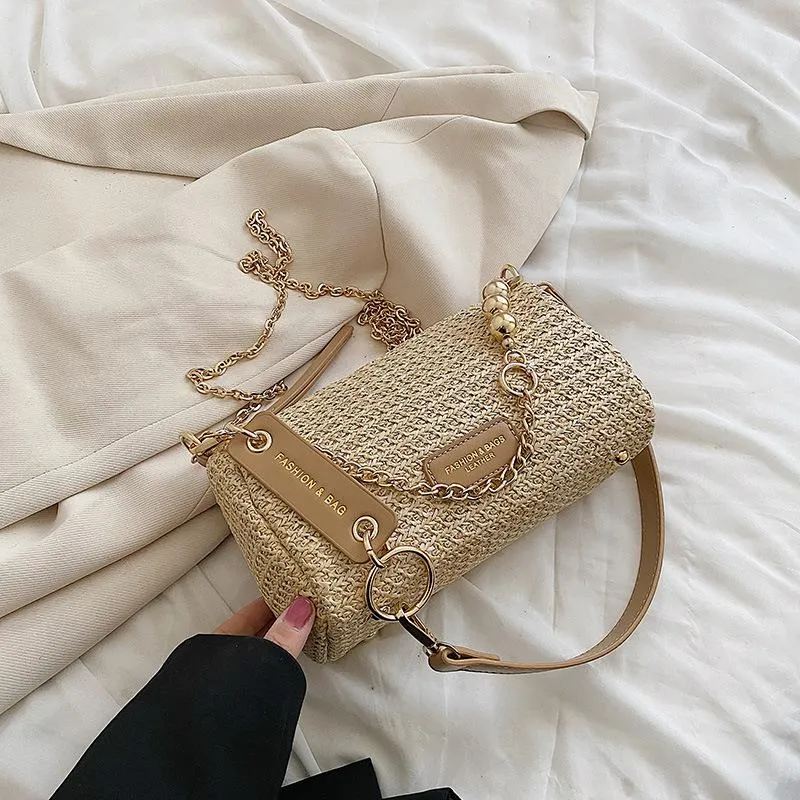 TEEK - Straw Babe Chain Shoulder Bag