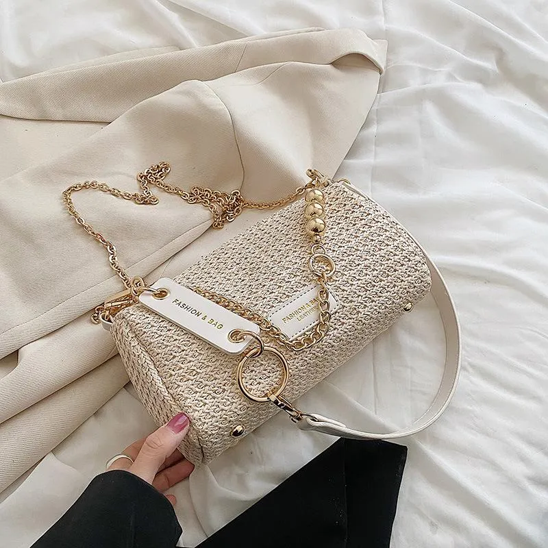 TEEK - Straw Babe Chain Shoulder Bag