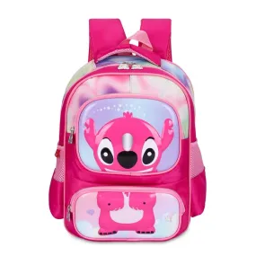 THE CLOWNFISH Little Champ Kids Backpack - Durable, Lightweight, Fun Design | 13.6 Litres | Dark Pink