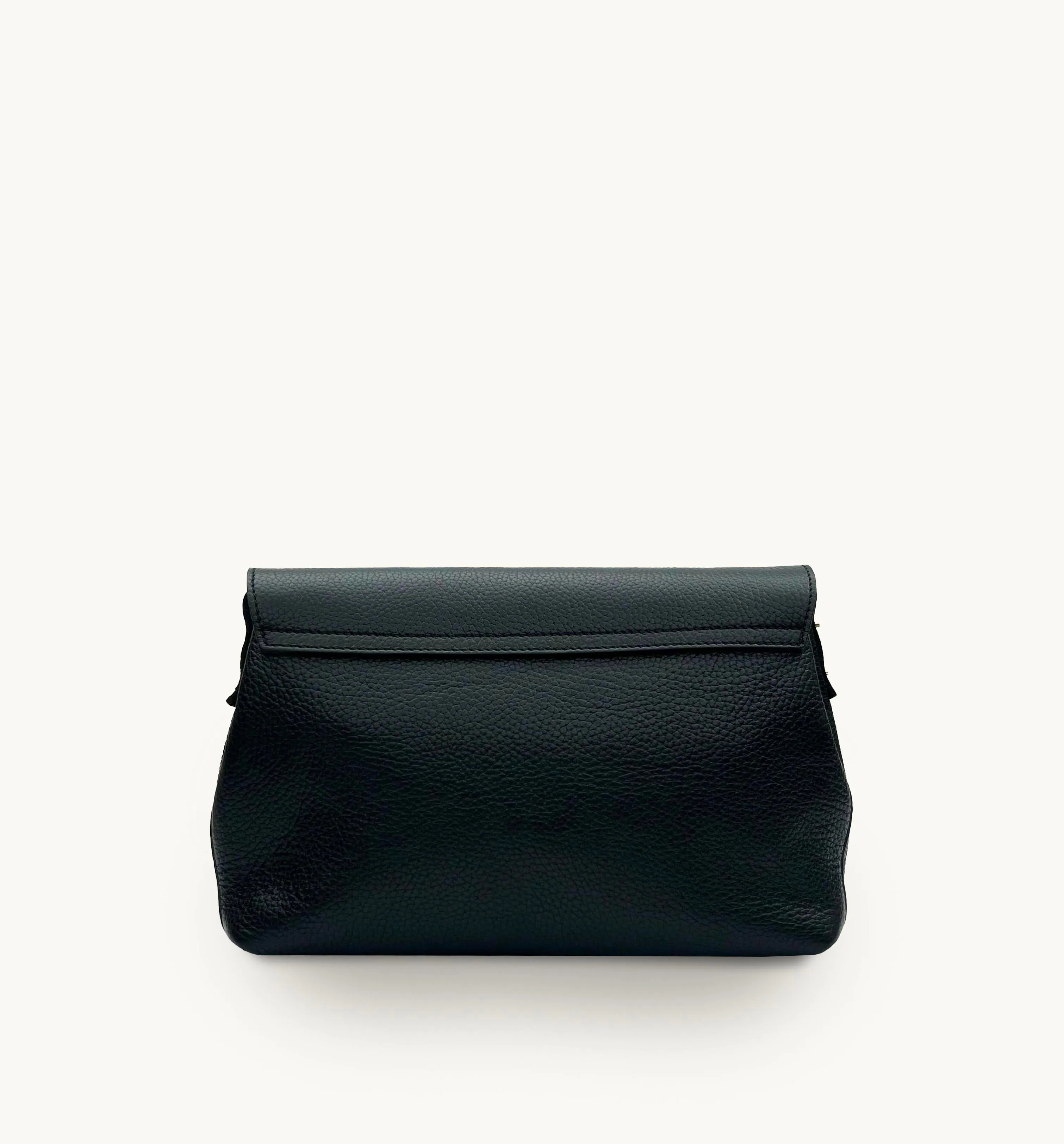 The Maddie Maxi Black Leather Bag