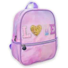 Tie Dye Backpack with Glitter Varsity Patch Letters - Mini