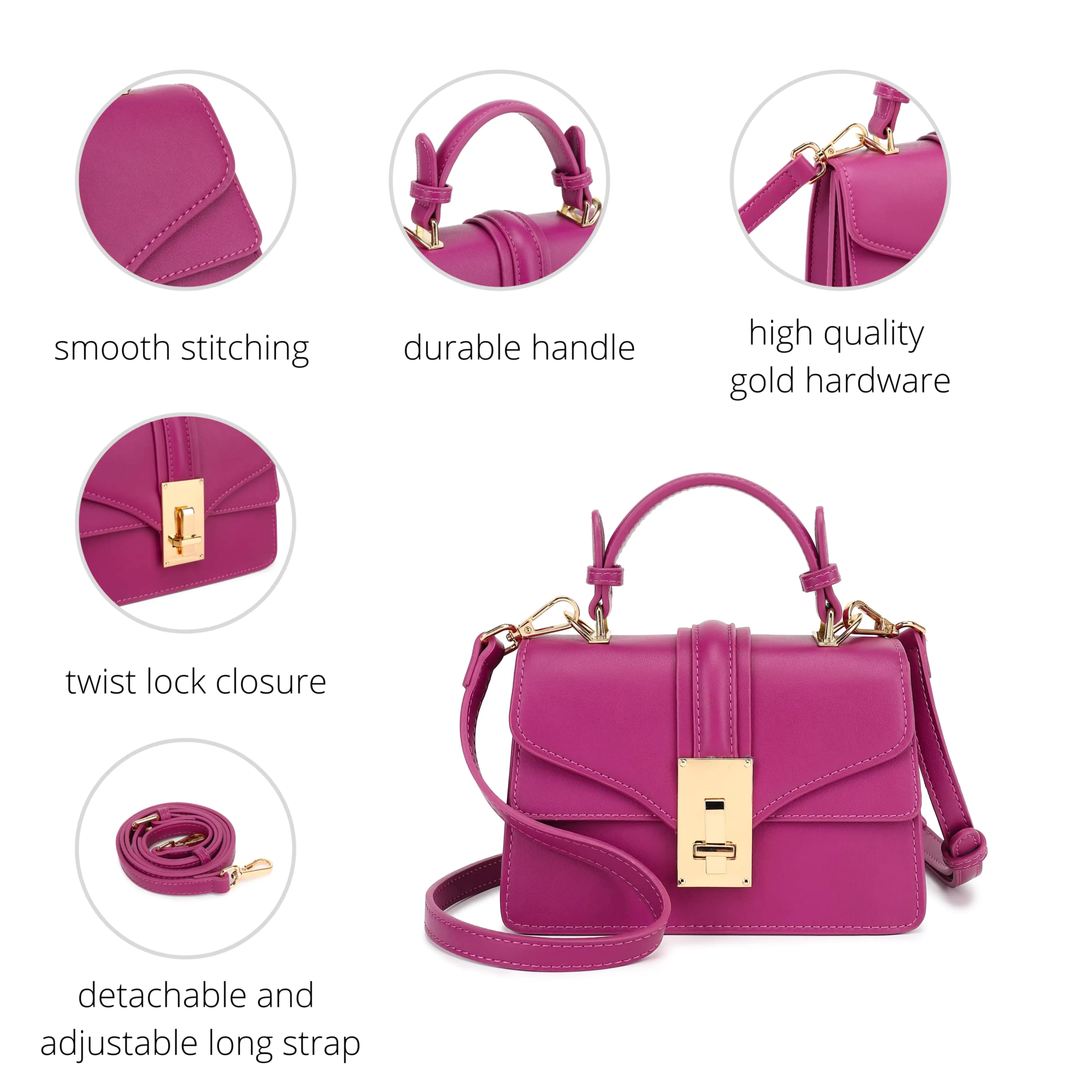 Top Handle Satchel Handbag H2077