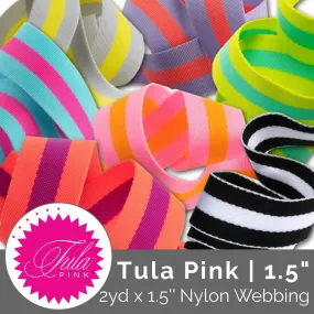 Tula Pink | Striped Nylon Webbing 1.5" (38mm) Wide (2 Yards)